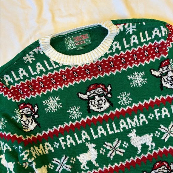 Ugly Christmas Sweater Other - Ugly Christmas Sweater – “Fa La La Llama” Holiday Knit – Men’s Medium